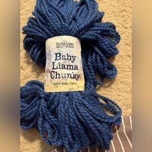 Cascade yarns, baby llama chunky hank. Beautiful cobalt blue color. NWT